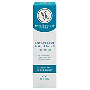 Field & Future by H-E-B Anti-Plaque & Whitening Fluoride-Free Toothpaste - Peppermint