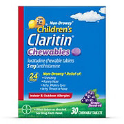 Claritin Children's Chewables Allergy 24-Hour Relief Tablets - Grape