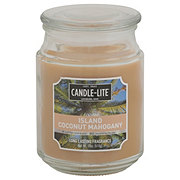 Candle-Lite Island Coconut Mahogany Scented Candle