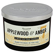 Vineyard Hill Naturals Applewood & Amber Scented 3-Wick Soy Candle