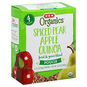 H-E-B Organics Blended Fruit & Grain Pouches – Pear Apple Quinoa
