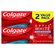 Colgate Optic White Advanced Anticavity Toothpaste - Icy Fresh, 2 Pk