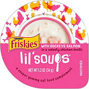 Friskies Purina Friskies Natural, Grain Free Wet Cat Food Lickable Cat Treats, Lil' Soups With Sockeye Salmon in Chicken Broth