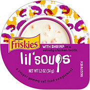 Friskies Purina Friskies Natural, Grain Free Wet Cat Food Lickable Cat Treats, Lil' Soups With Shrimp in Chicken Broth