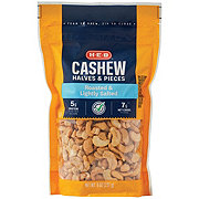H-E-B Lightly Salted Roasted Cashew Halves & Pieces