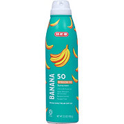 H-E-B Oxybenzone Free Banana Sunscreen Spray – SPF 50