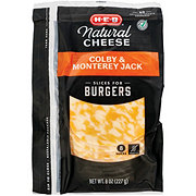 H-E-B Colby & Monterey Jack Sliced Cheese for Burgers