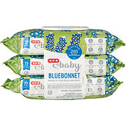 H-E-B Baby Bluebonnet Scented Wipes, 3 Pk