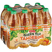 H-E-B Tangerine Green Tea 12 pk Bottles