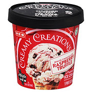 H-E-B Creamy Creations White Chocolate Raspberry Truffle Ice Cream