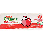 H-E-B Organics 100% Apple Juice 32 pk Juice Boxes - Texas-Size Pack