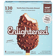 Enlightened Vanilla Dark Chocolate Almond Light Ice Cream Bars