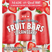 H-E-B Zero Sugar Added Frozen Fruit Bars - Strawberry