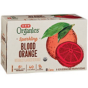 H-E-B Organics Blood Orange Sparkling Beverage 8 pk Cans