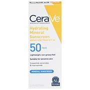 CeraVe Hydrating Mineral Sunscreen Face Lotion Broad Spectrum SPF 50