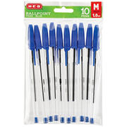 H-E-B 1.0mm Ballpoint Pens - Blue Ink, 10 pk