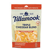 Tillamook Triple Cheddar Shredded Cheese Blend, Thick Cut