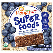 Happy Tot Organics Superfoods Oat Bars - Blueberries & Oatmeal