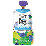 Once Upon a Farm Organic Smart Blend Pouch - Pear-y Blueberry & Spinach