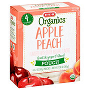 H-E-B Organics Blended Fruit & Yogurt Pouches - Apple Peach