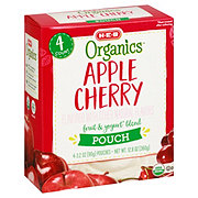 H-E-B Organics Blended Fruit & Yogurt Pouches – Apple Cherry
