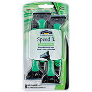Hill Country Essentials Men's Speed3 Triple Blade Disposables Razors For Sensitive Skin