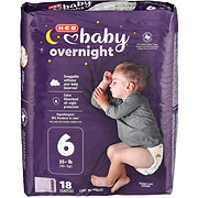 H-E-B Baby Jumbo Overnight Diapers – Size 6