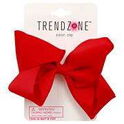 Trend Zone Red Ribbon Hair Bow Salon Clip