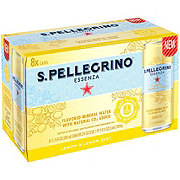 San Pellegrino Essenza Lemon & Lemon Zest Flavored Mineral Water 11.2 oz Cans