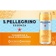 San Pellegrino Essenza Tangerine & Strawberry Flavored Mineral Water 11.2 oz Cans