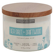 Essential Elements Sea Salt & Driftwood Scented 3-Wick Candle