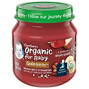 Gerber Organic for Baby Grain & Grow 2nd Foods - Banana Apple & Strawberry