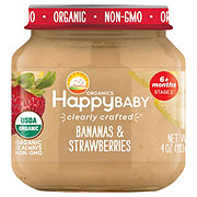 Happy Baby Organics Stage 2 Baby Food - Bananas & Strawberries