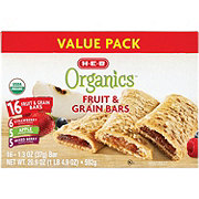 H-E-B Organics Fruit & Grain Bars - Strawberry, Apple & Mixed Berry - Value Pack