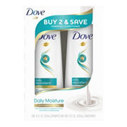 Dove Shampoo & Conditioner Daily Moisture, 2 Pk