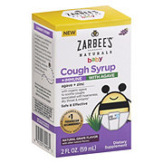 Zarbee's Baby Cough Syrup + Immune with Agave + Zinc, Natural Grape Flavor