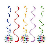 Creative Converting Rainbow Foil Dizzy Danglers, 33 in.