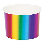 Creative Converting Rainbow Foil Treat Cups, 9 oz.