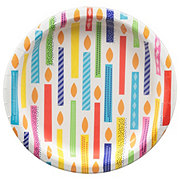Party Creations Birthday Candles Paper Plates - 12"