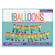 unique Happy Birthday Balloon Banner Kit - Rainbow