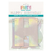 unique Party Iridescent Foil Happy Birthday Banner