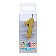 Unique Mini Gold Number 1 Birthday Candle