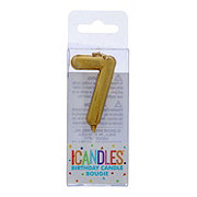unique Mini Number 7 Gold Birthday Candle