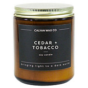 Calyan Wax Co. Cedar + Tobacco Scented Soy Candle