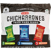 H-E-B Chicharrones Fried Pork Rinds Variety Pack