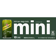 Schweppes Ginger Ale Mini Cans, 10 pk