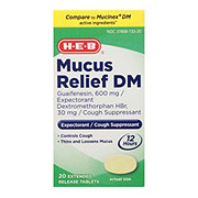 H-E-B Mucus Relief DM Expectorant & Cough Suppressant Tablets