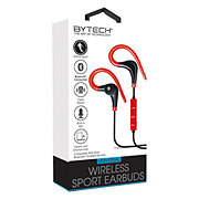Bytech Wireless Sport Earbuds - Red & Black