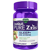 Vicks ZzzQuil Pure Zzzs De-Stress Melatonin Sleep Aid Gummies