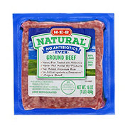 H-E-B Natural Angus Ground Beef, 80% Lean